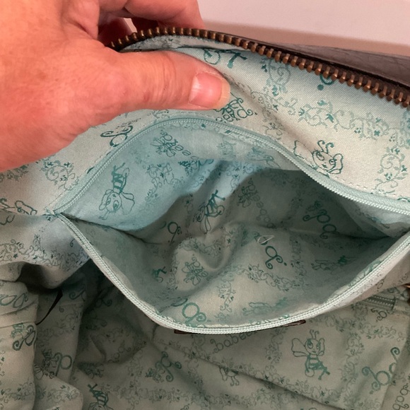 Babee D Black Python Leather Boho Handbag Large Lined Interior 3 Front Pockets - Picture 11 of 16